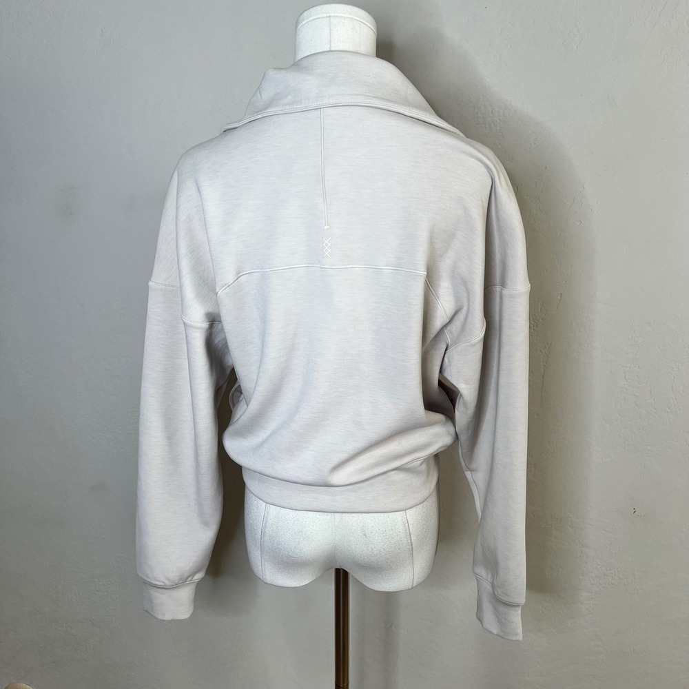 Rhone Pullover DreamGlow 1/2 Zip Womens Size XS Sand Half Zip Cropped Boxy NEW - Picture 5 of 11